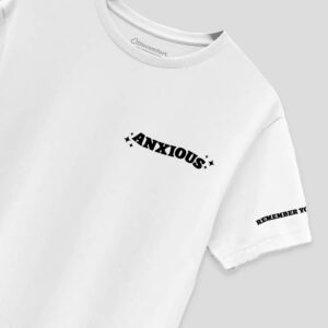 Anxious Organic Cotton Tshirt White Front 2