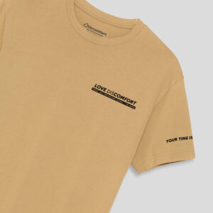 Error 404 Organic Cotton Tshirt Tan Front Close Up