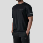 Love Discomfort Follow Your Dreams Organic Cotton Tshirt Black Model 2